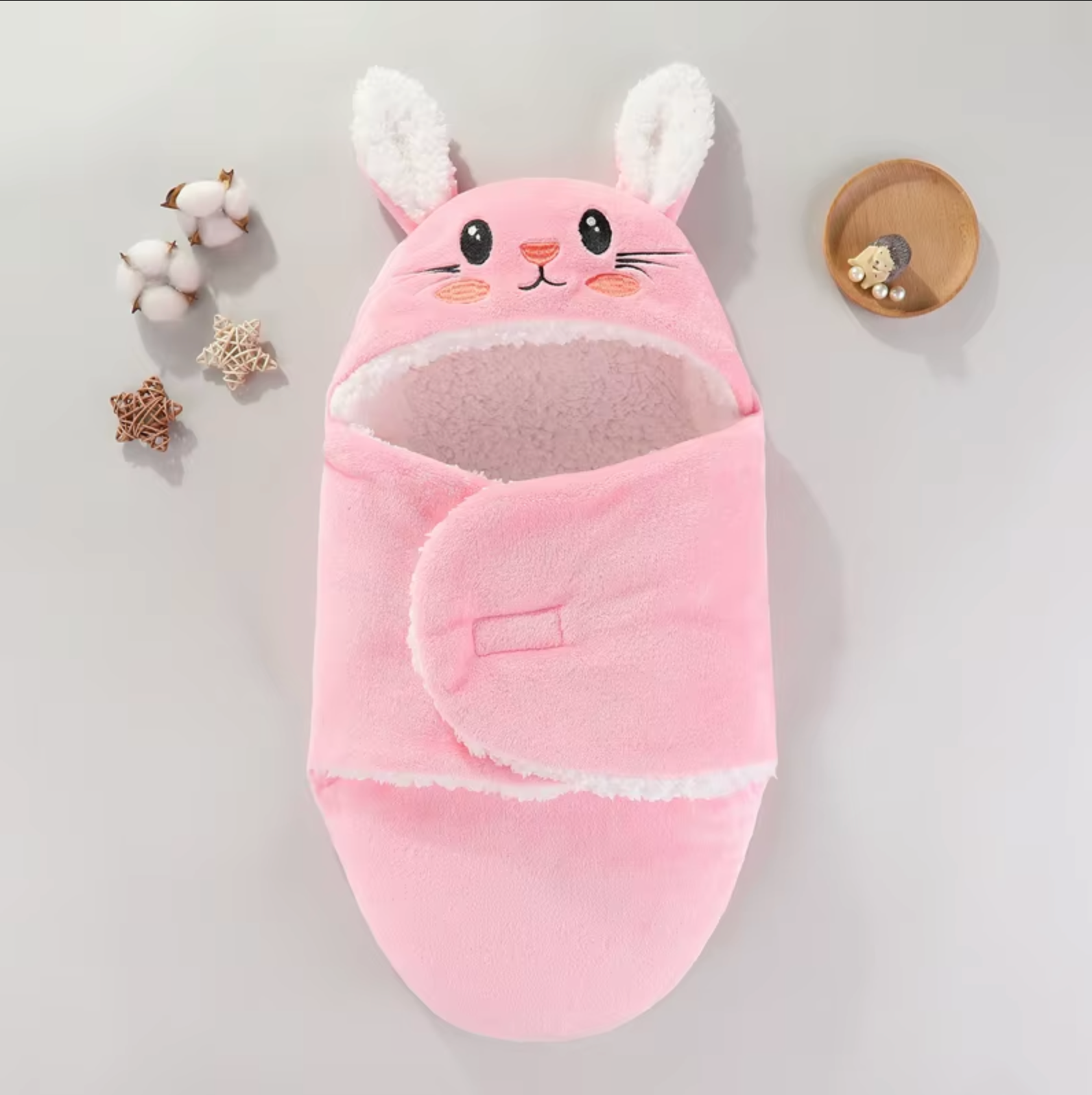 Sac de Couchage Bébé Cocon Coton Hiver – Nid d'Ange Ultra Doux 0-9 Mois