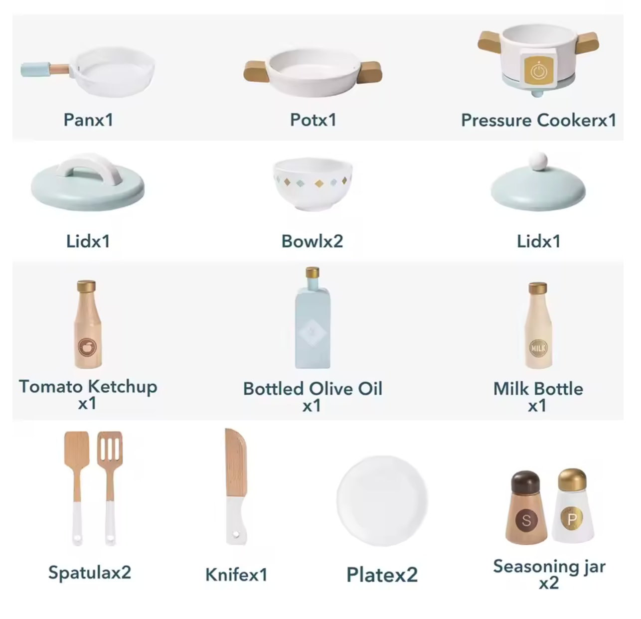 Robotime Robud - Grande Cuisine en Bois pour Enfants - Jouet d'Imitation Réaliste pour Filles & Garçons dès 3 Ans