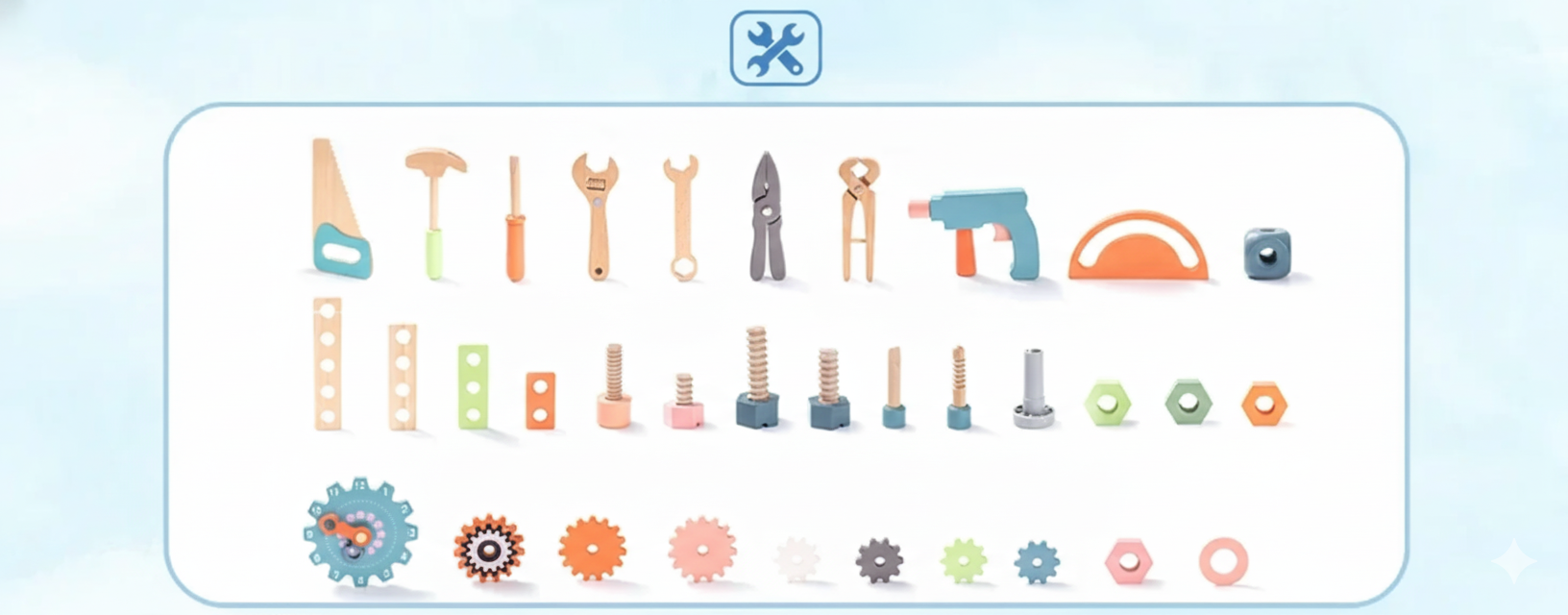 Robotime Robud - Établi en Bois Multifonctionnel - L'Atelier de Bricolage Idéal pour Enfant (3+ Ans)