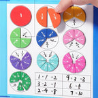 Jeu de Fractions Magnétiques Montessori en Bois - Apprendre les Maths en S'amusant