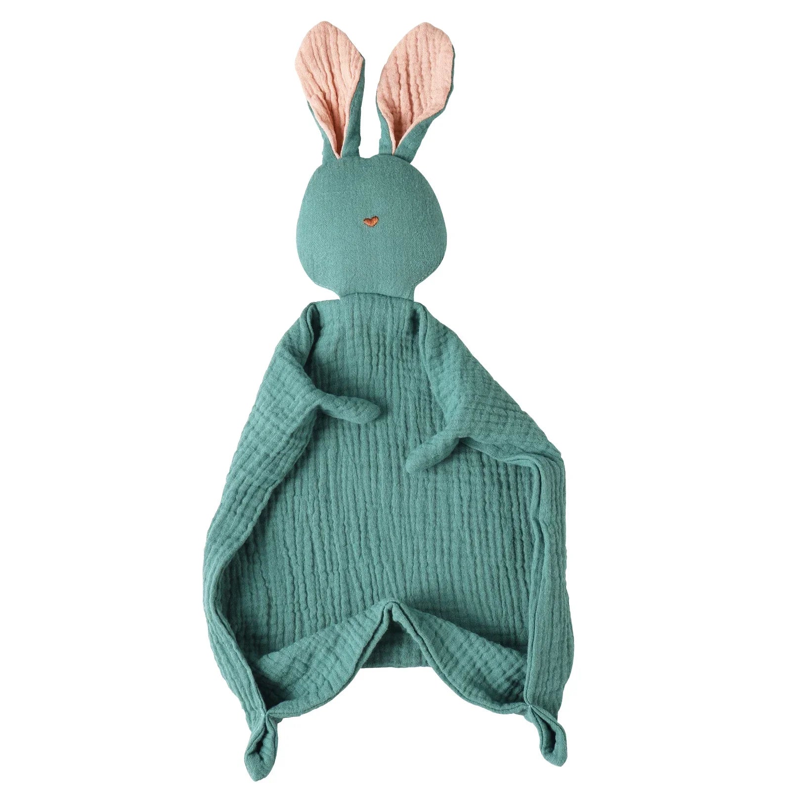 Doudou Lapin Apaisant 100% Coton Mousseline pour Sommeil Serein de Bébé