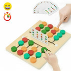 Jeu de Puzzle Coulissant en Bois Montessori pour Apprentissage des Couleurs