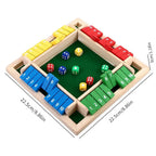 Le Jeu de Dés en Bois Shut The Box pour 4 Joueurs | Soirées Famille Inoubliables