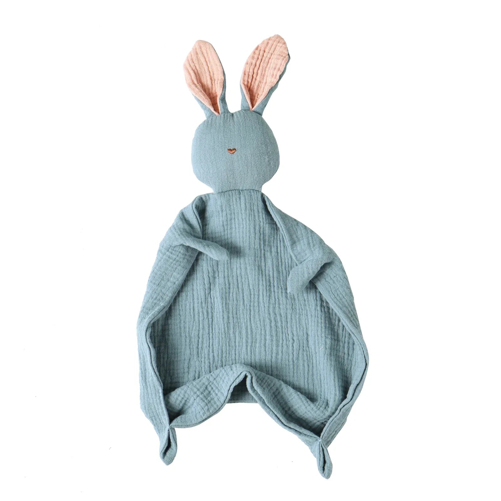 Doudou Lapin Apaisant 100% Coton Mousseline pour Sommeil Serein de Bébé