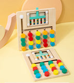 Jeu de Puzzle Coulissant en Bois Montessori pour Apprentissage des Couleurs