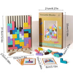 Puzzle 3D Montessori en Bois - Blocs Russes Éducatifs et Intelligents