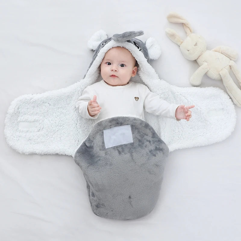 Sac de Couchage Bébé Cocon Coton Hiver – Nid d'Ange Ultra Doux 0-9 Mois