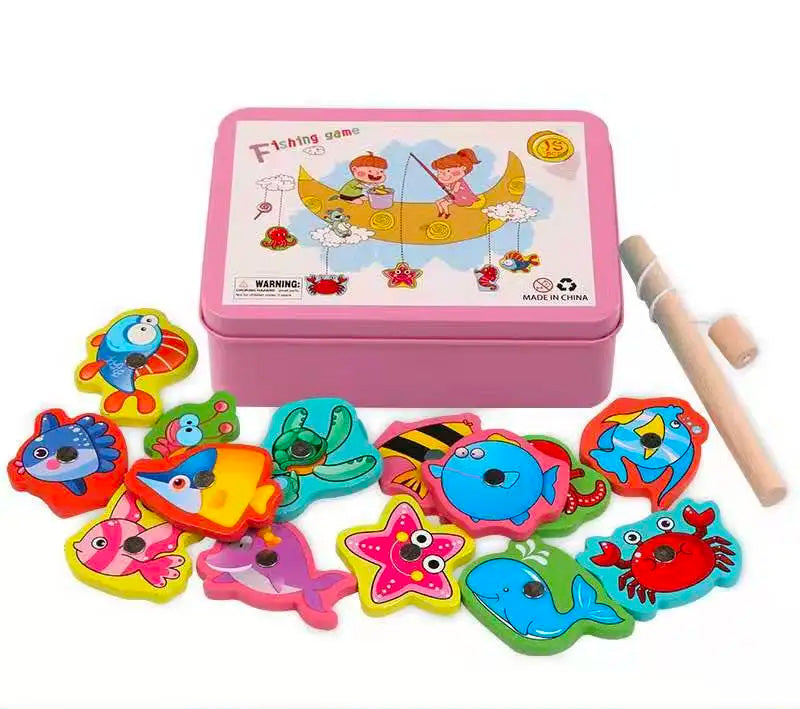 Jouet d'Éveil en Bois : Jeu de Pêche Magnétique pour Bébés et Enfants (2-5 Ans)