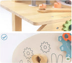 Robotime Robud - Établi en Bois Multifonctionnel - L'Atelier de Bricolage Idéal pour Enfant (3+ Ans)