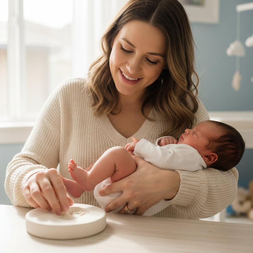 Kit d'Empreintes Main et Pied Bébé en Argile Souple DIY