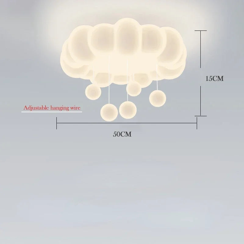 Lampe de Plafond LED Nuage Circulaire – Décoration Tendance & Coconning