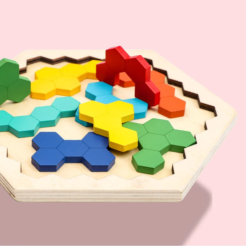 Puzzle Géométrique 3D Montessori : Développez la Motricité et l'Imagination dès 3 ans