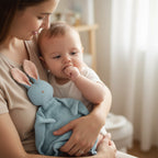 Doudou Lapin Apaisant 100% Coton Mousseline pour Sommeil Serein de Bébé