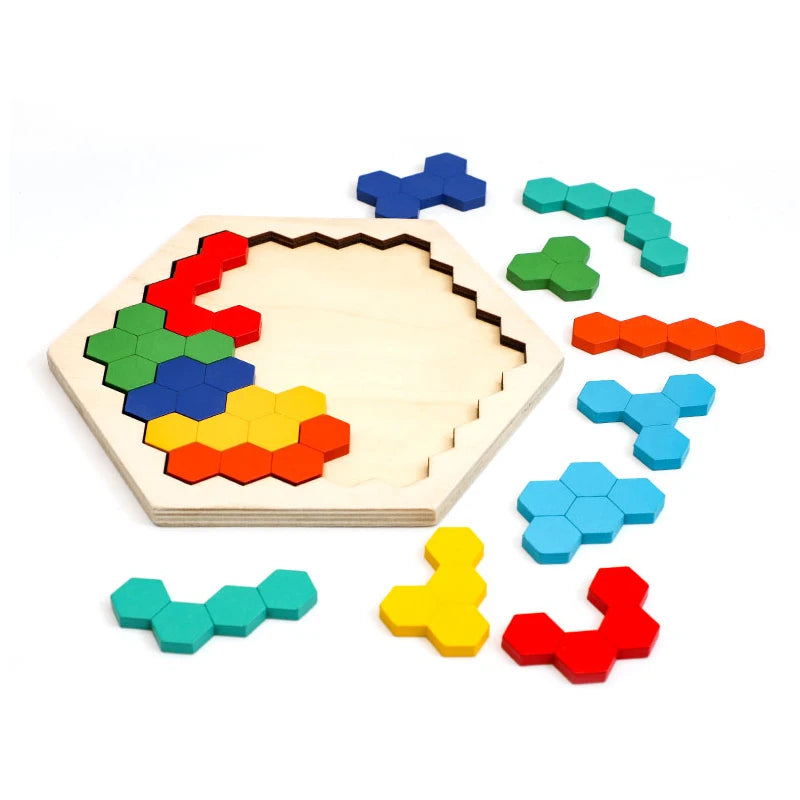 Puzzle Géométrique 3D Montessori : Développez la Motricité et l'Imagination dès 3 ans