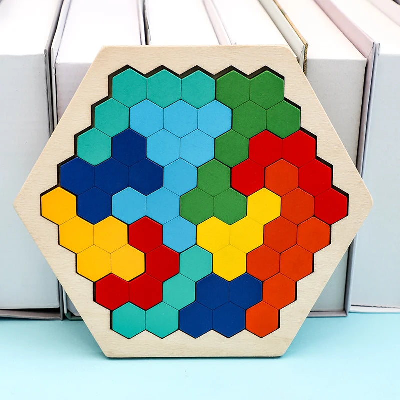 Puzzle Géométrique 3D Montessori : Développez la Motricité et l'Imagination dès 3 ans