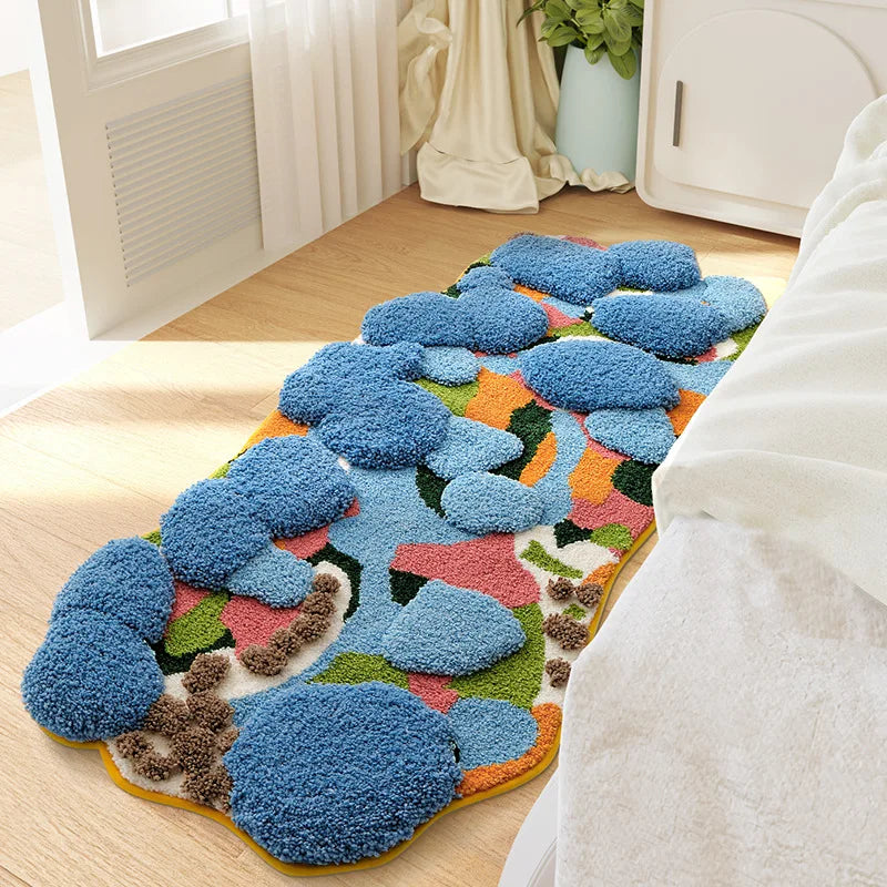 Tapis Mousse Forêt Premium - Tapis Moelleux Décor Chambre 3D