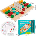 Jeu de Puzzle Coulissant en Bois Montessori pour Apprentissage des Couleurs