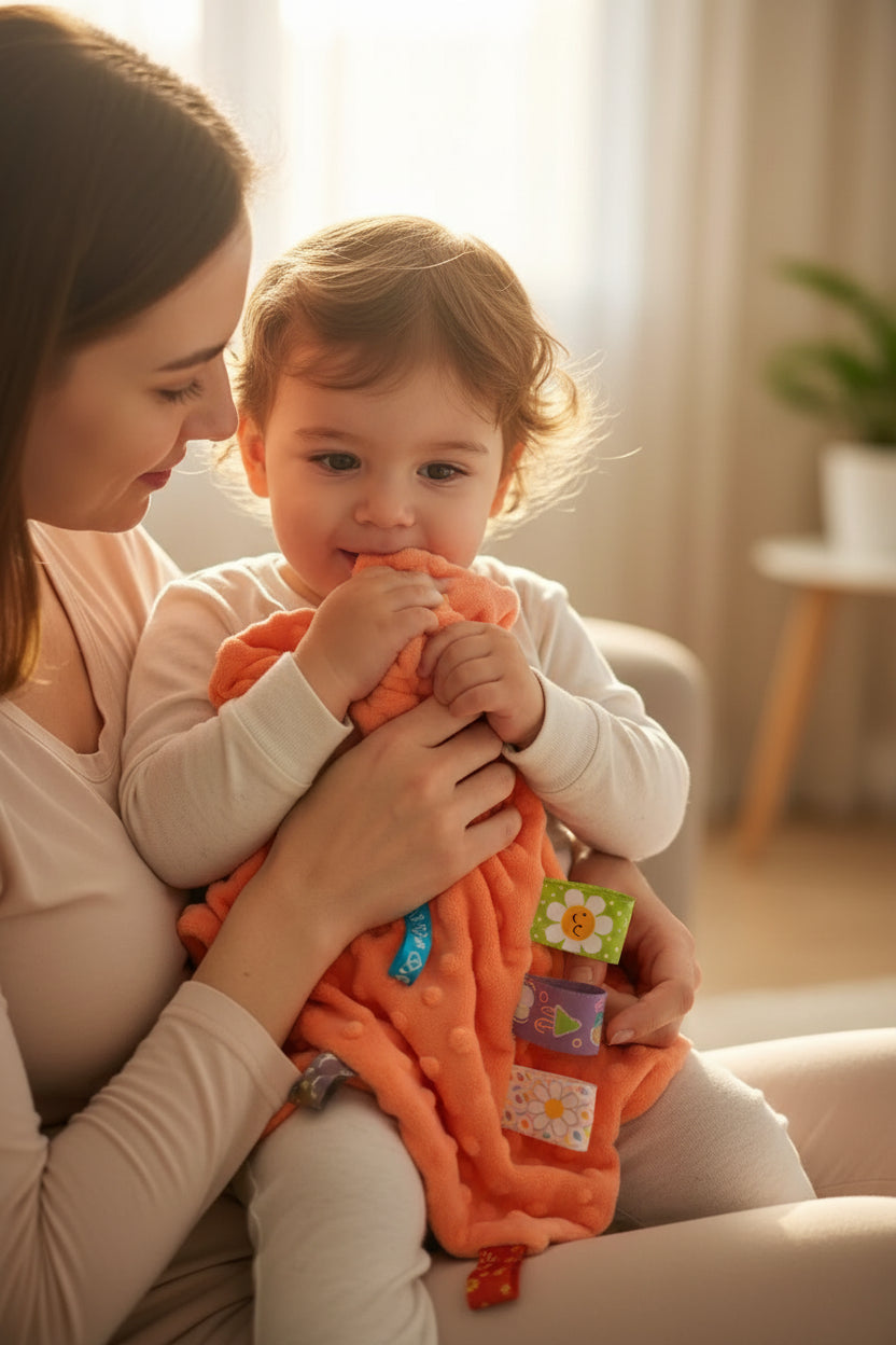 Serviette d'Apaisement Doudou en Peluche Douce pour Bébé