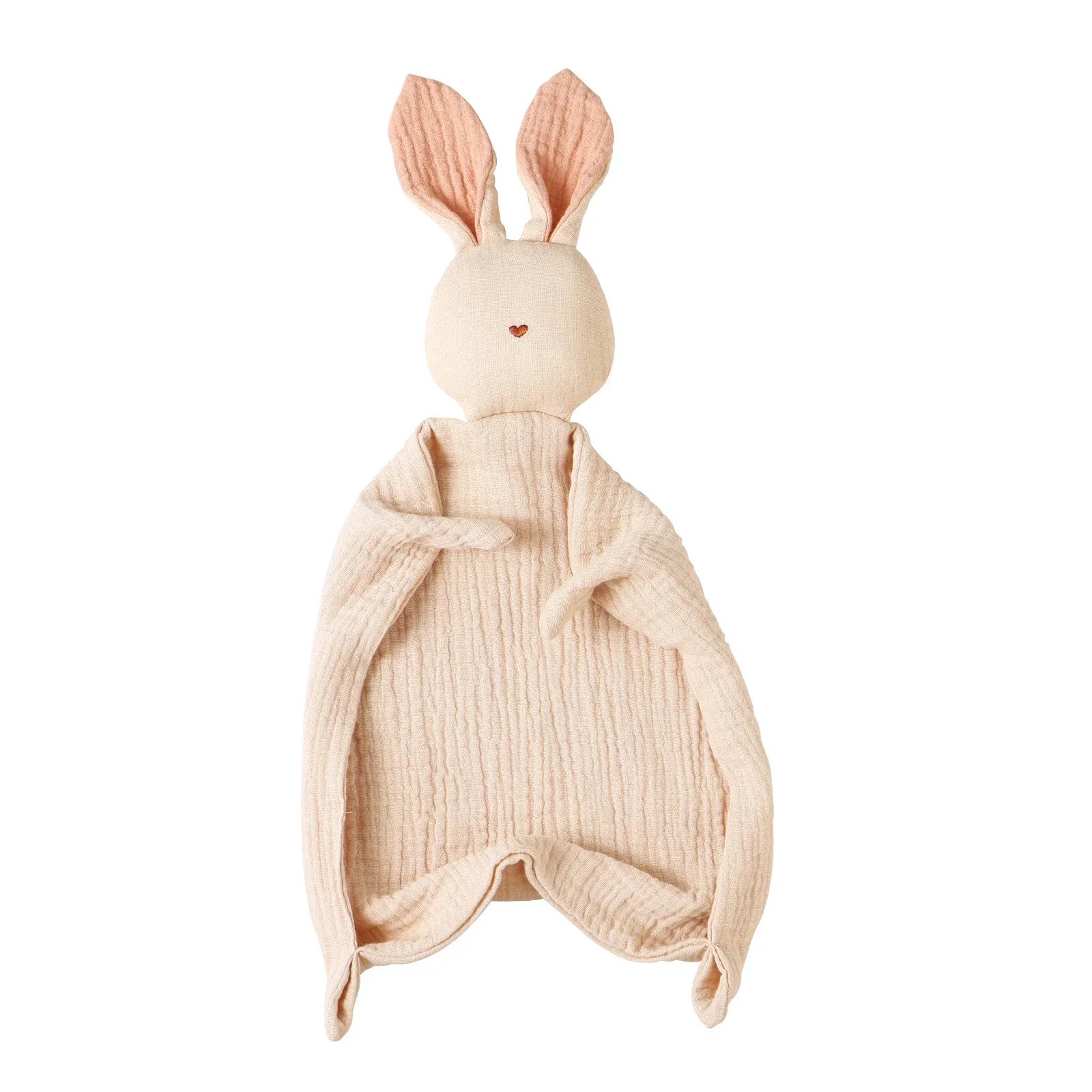Doudou Lapin Apaisant 100% Coton Mousseline pour Sommeil Serein de Bébé